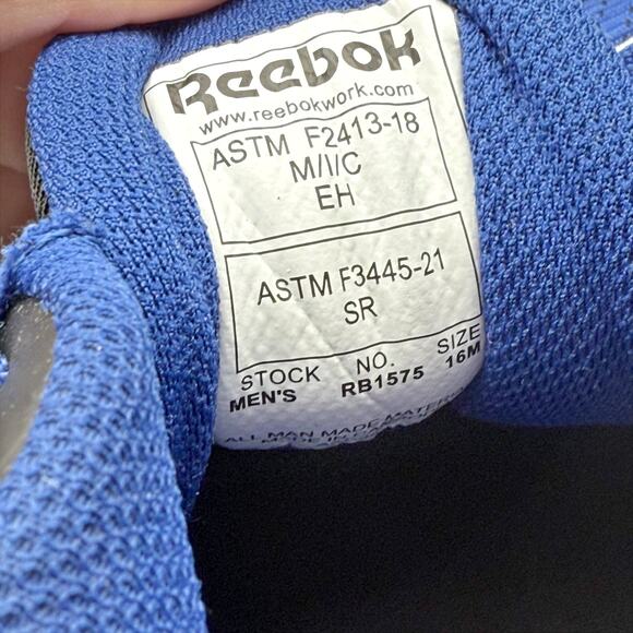 Reebok Work Mens Speed TR EH Composite Toe Sneakers US 16 M Blue Black SR NIB - Picture 13 of 13